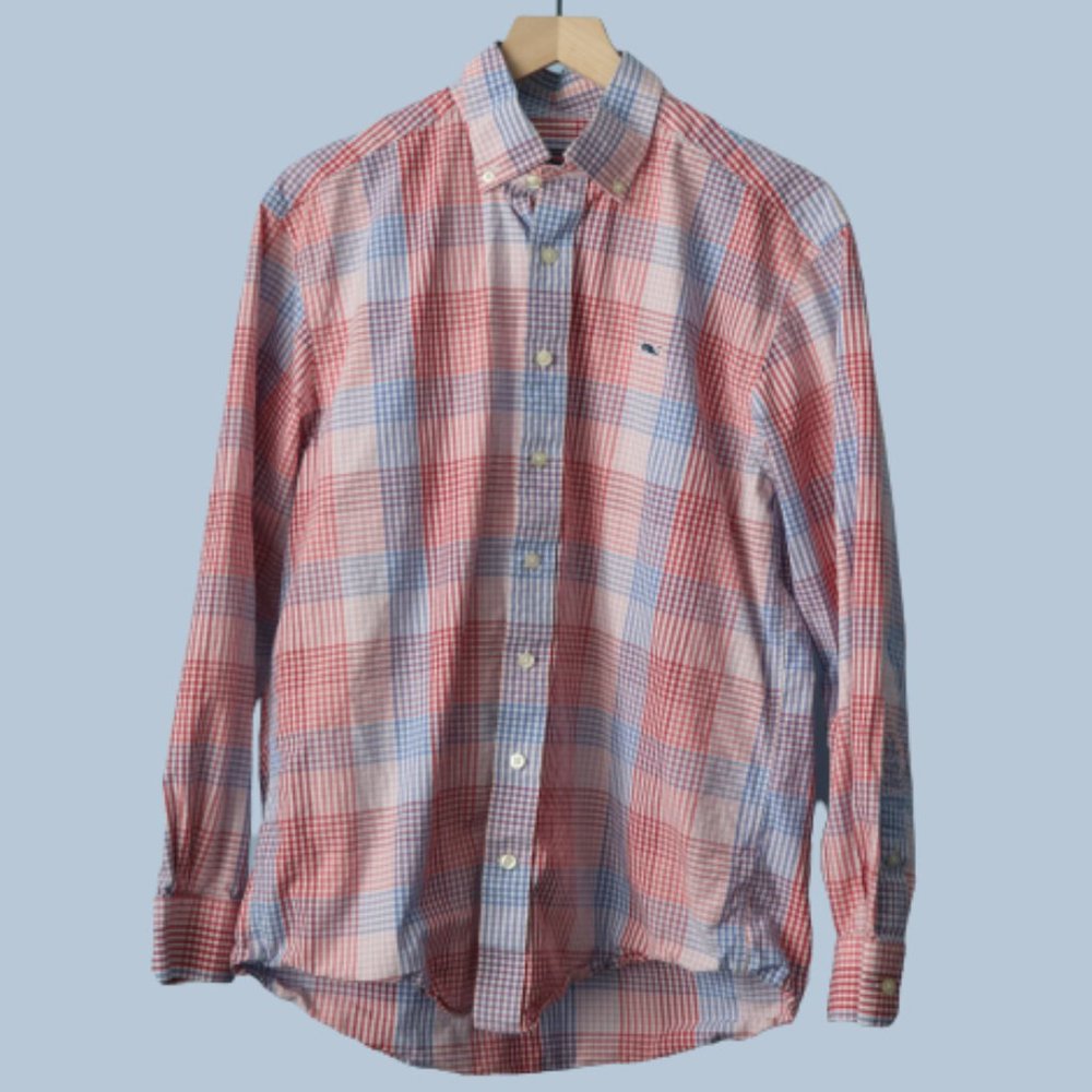 Men's Vineyard Vines Plaid Whale Button-Down Shirt